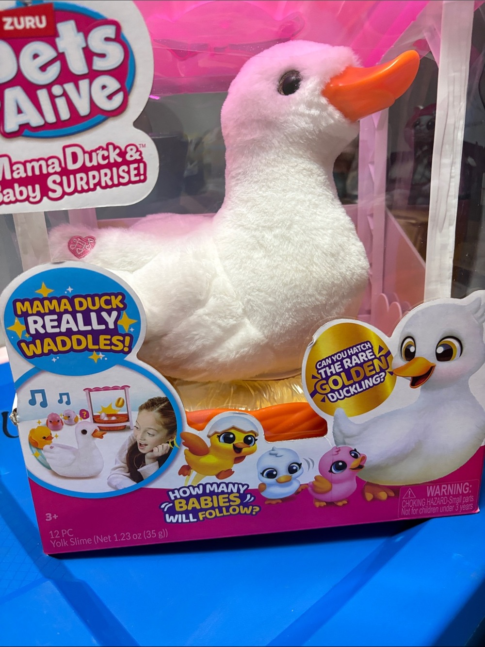 Mama Duck Plush Toy - White with Orange Beak